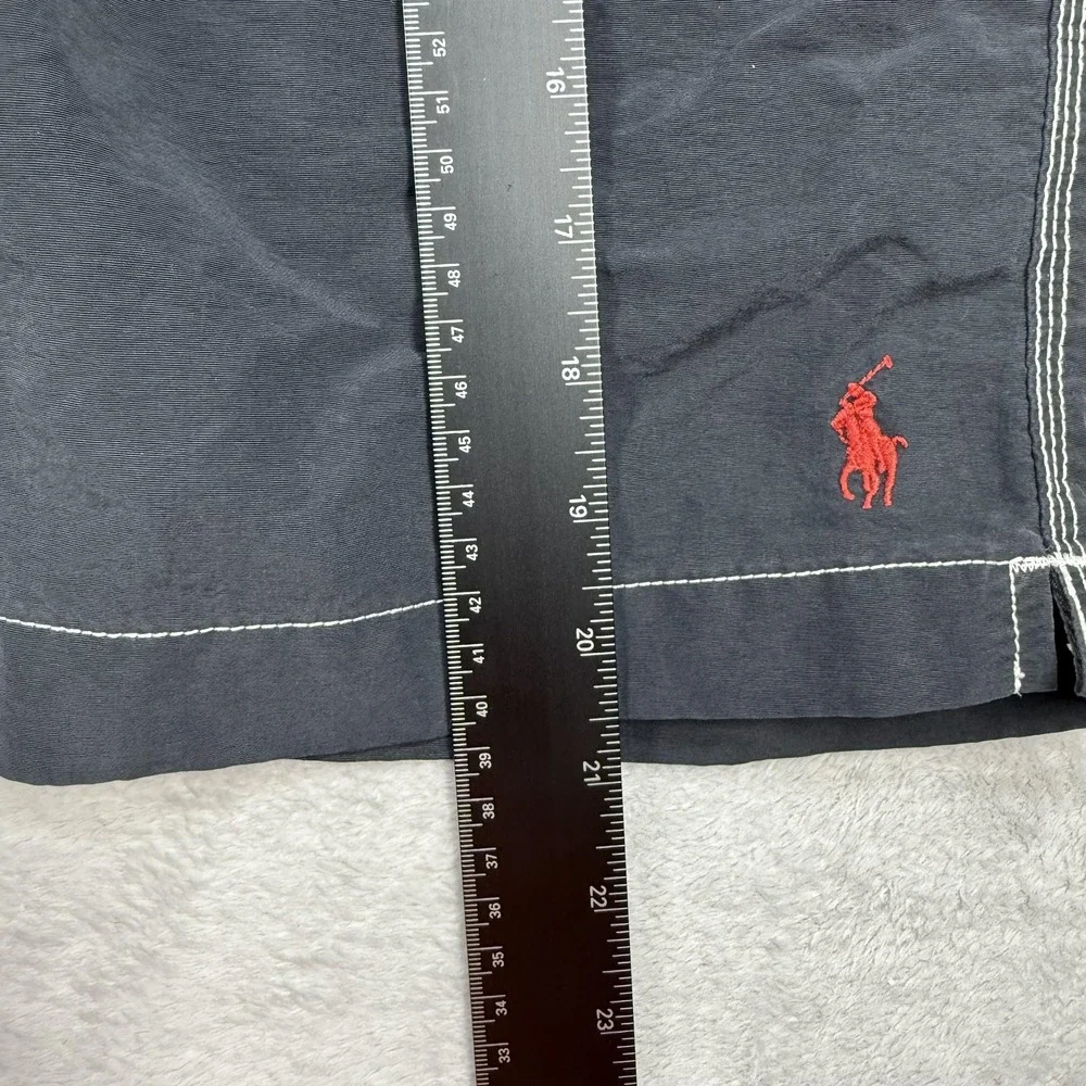 Polo Ralph Lauren‎ Swim Trunks Mens Large Navy Blue Red Board Shorts Beachwear